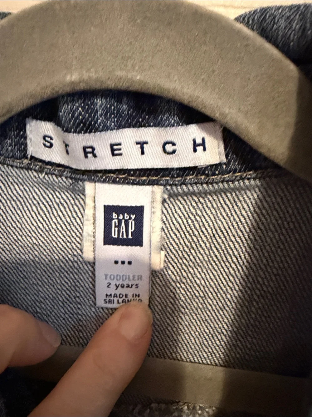 GAP Blue Denim Jacket with Heart Patches